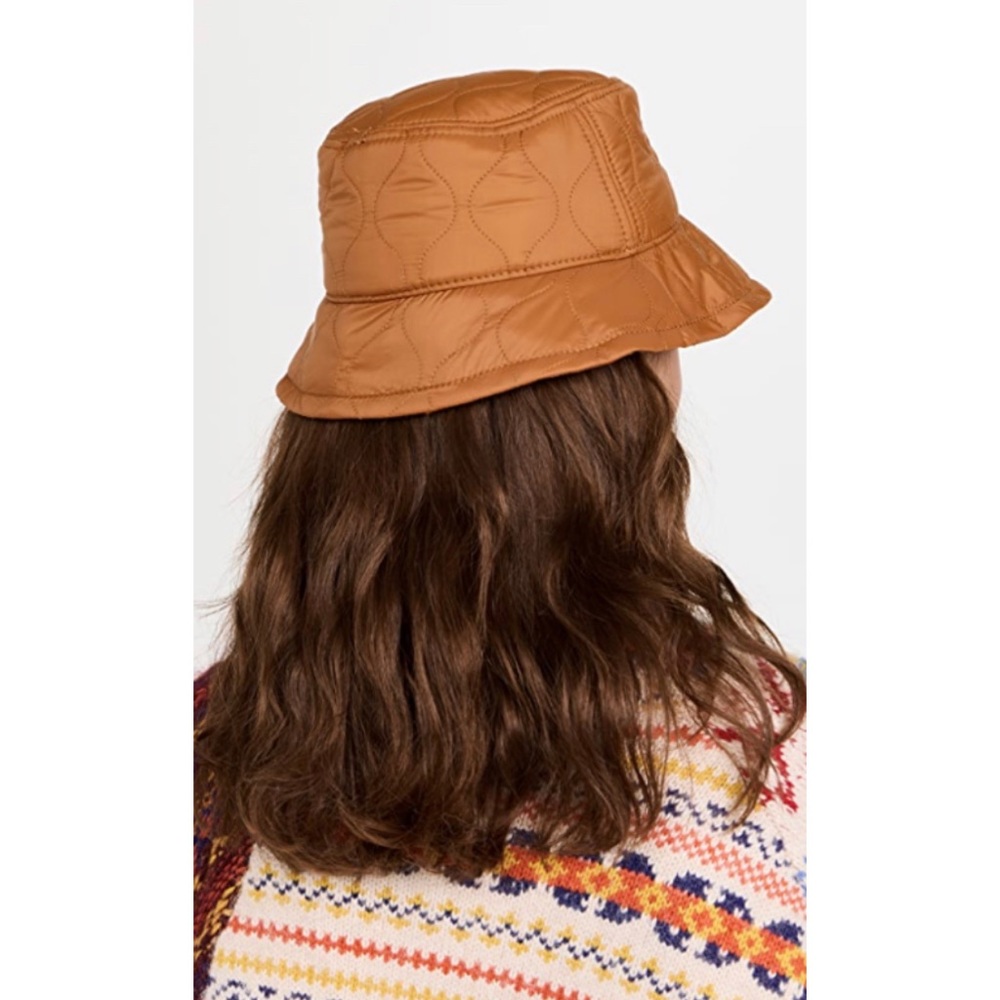 🆕 Madewell Brown Quilted Nylon Bucket Hat S M Small Medium NWT New! - Picture 3 of 3
